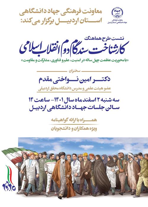 کارشناخت سند گام دوم انقلاب اسلامی باا محوریت عظمت چهل ساله در امنیت، علم و فناوری، مشارکت و مقاومت